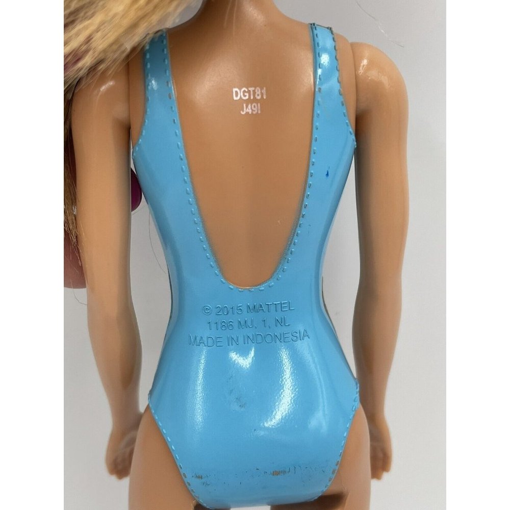 Summer Beach Tan Barbie Doll Blue Swimsuit - Picture 7 of 11